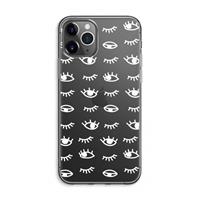 CaseCompany Eye pattern #3: iPhone 11 Pro Max Transparant Hoesje