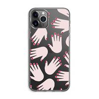 CaseCompany Hands pink: iPhone 11 Pro Max Transparant Hoesje