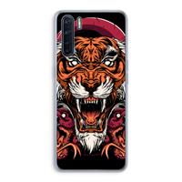 CaseCompany Tiger and Rattlesnakes: Oppo A91 Transparant Hoesje