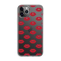 CaseCompany Lips: iPhone 11 Pro Max Transparant Hoesje