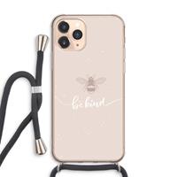 CaseCompany Be(e) kind: iPhone 11 Pro Max Transparant Hoesje met koord