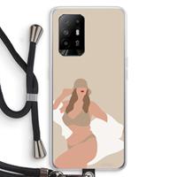 CaseCompany One of a kind: Oppo A94 5G Transparant Hoesje met koord