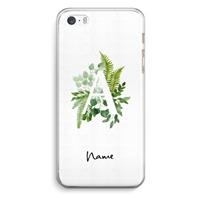 CaseCompany Green Brush: iPhone 5 / 5S / SE Transparant Hoesje