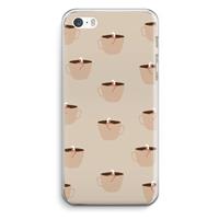 CaseCompany Morning coffee: iPhone 5 / 5S / SE Transparant Hoesje