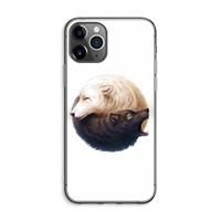 CaseCompany Yin Yang Wolves: iPhone 11 Pro Max Transparant Hoesje