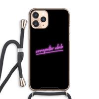 CaseCompany Vice Black: iPhone 11 Pro Max Transparant Hoesje met koord