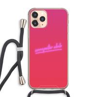 CaseCompany Vice Glow: iPhone 11 Pro Max Transparant Hoesje met koord