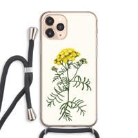 CaseCompany Tansy: iPhone 11 Pro Max Transparant Hoesje met koord