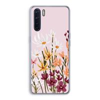 CaseCompany Painted wildflowers: Oppo A91 Transparant Hoesje