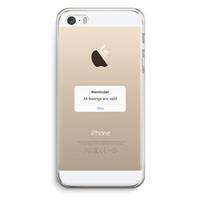 CaseCompany Reminder: iPhone 5 / 5S / SE Transparant Hoesje