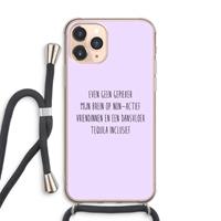 CaseCompany Tequila: iPhone 11 Pro Max Transparant Hoesje met koord