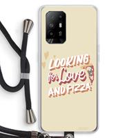 CaseCompany Pizza is the answer: Oppo A94 5G Transparant Hoesje met koord