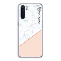 CaseCompany Marmer in stijl: Oppo A91 Transparant Hoesje