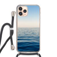 CaseCompany Water horizon: iPhone 11 Pro Max Transparant Hoesje met koord