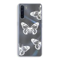 CaseCompany White butterfly: Oppo A91 Transparant Hoesje