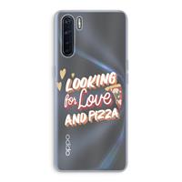 CaseCompany Pizza is the answer: Oppo A91 Transparant Hoesje
