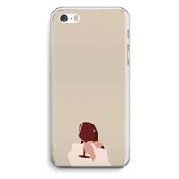 CaseCompany I drink wine: iPhone 5 / 5S / SE Transparant Hoesje