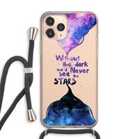 CaseCompany Stars quote: iPhone 11 Pro Max Transparant Hoesje met koord