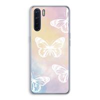 CaseCompany White butterfly: Oppo A91 Transparant Hoesje