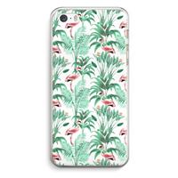 CaseCompany Flamingo bladeren: iPhone 5 / 5S / SE Transparant Hoesje