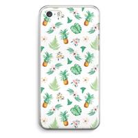 CaseCompany Ananas bladeren: iPhone 5 / 5S / SE Transparant Hoesje