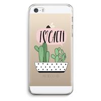 CaseCompany I love cacti: iPhone 5 / 5S / SE Transparant Hoesje