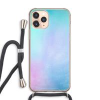 CaseCompany mist pastel: iPhone 11 Pro Max Transparant Hoesje met koord