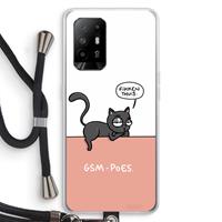 CaseCompany GSM poes: Oppo A94 5G Transparant Hoesje met koord