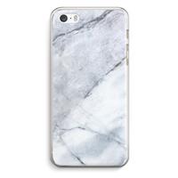 CaseCompany Witte marmer: iPhone 5 / 5S / SE Transparant Hoesje