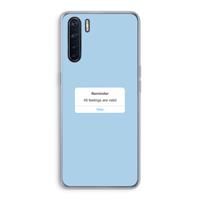 CaseCompany Reminder: Oppo A91 Transparant Hoesje