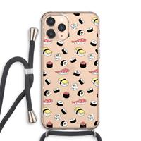 CaseCompany Sushi time: iPhone 11 Pro Max Transparant Hoesje met koord