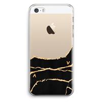 CaseCompany Gouden marmer: iPhone 5 / 5S / SE Transparant Hoesje