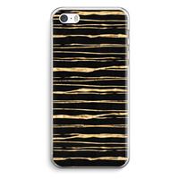 CaseCompany Gouden strepen: iPhone 5 / 5S / SE Transparant Hoesje