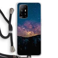 CaseCompany Travel to space: Oppo A94 5G Transparant Hoesje met koord