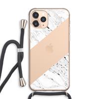 CaseCompany Biggest stripe: iPhone 11 Pro Max Transparant Hoesje met koord