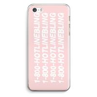 CaseCompany Hotline bling pink: iPhone 5 / 5S / SE Transparant Hoesje