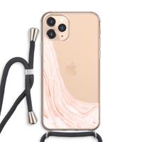 CaseCompany Peach bath: iPhone 11 Pro Max Transparant Hoesje met koord