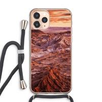 CaseCompany Mars: iPhone 11 Pro Max Transparant Hoesje met koord