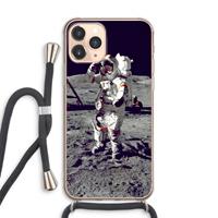 CaseCompany Spaceman: iPhone 11 Pro Max Transparant Hoesje met koord