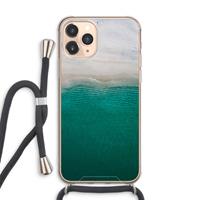 CaseCompany Stranded: iPhone 11 Pro Max Transparant Hoesje met koord