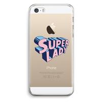 CaseCompany Superlady: iPhone 5 / 5S / SE Transparant Hoesje