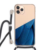 CaseCompany Pauw: iPhone 11 Pro Max Transparant Hoesje met koord