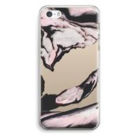 CaseCompany Roze stroom: iPhone 5 / 5S / SE Transparant Hoesje