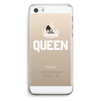 CaseCompany Queen zwart: iPhone 5 / 5S / SE Transparant Hoesje