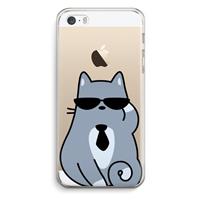 CaseCompany Cool cat: iPhone 5 / 5S / SE Transparant Hoesje