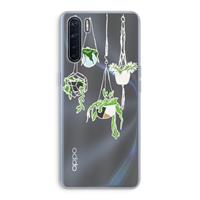 CaseCompany Hang In There: Oppo A91 Transparant Hoesje