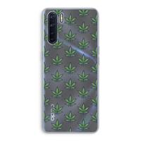 CaseCompany Weed: Oppo A91 Transparant Hoesje