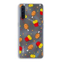 CaseCompany Chicken 'n Fries: Oppo A91 Transparant Hoesje