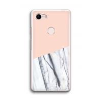 CaseCompany A touch of peach: Google Pixel 3 Transparant Hoesje