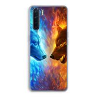 CaseCompany Fire & Ice: Oppo A91 Transparant Hoesje